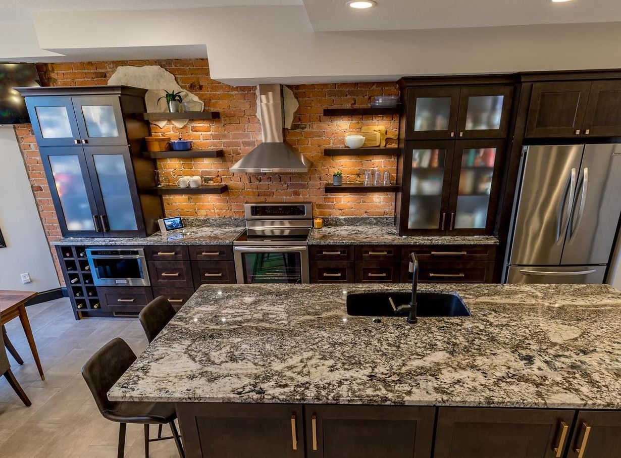 Countertop in kitchen