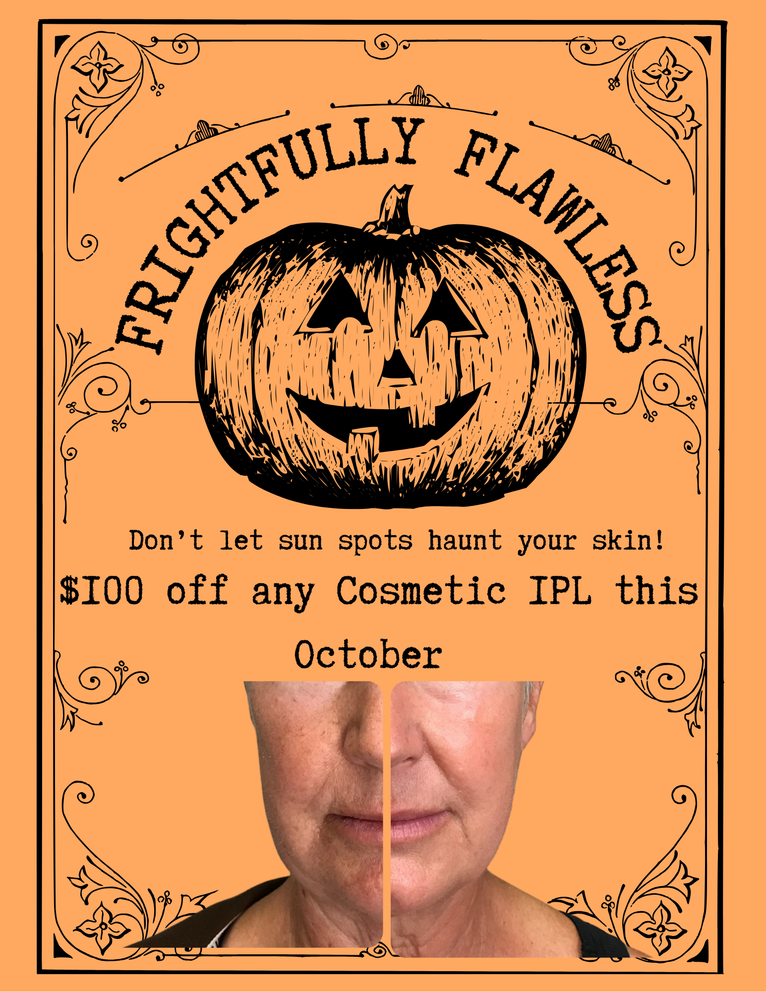 Pumpkin illustration with text