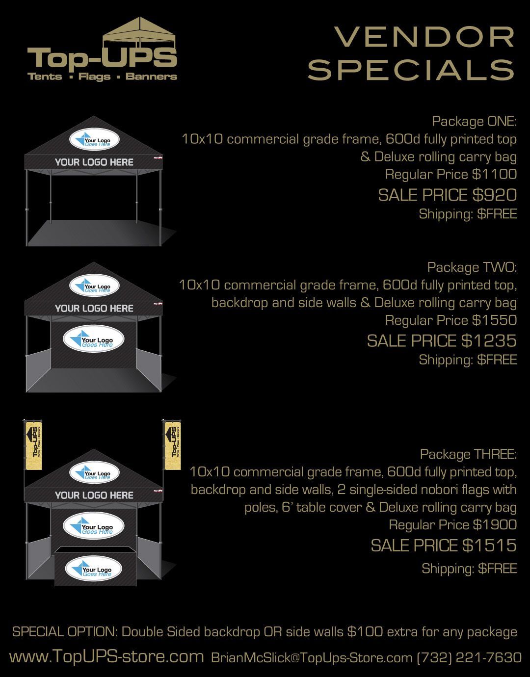 Vendor Specials: 10x10 commercial-grade frame