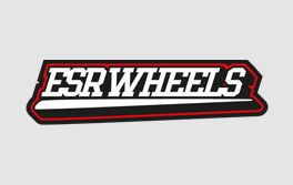 ESR WHEELS logo: white text on black and red rectangular shape.