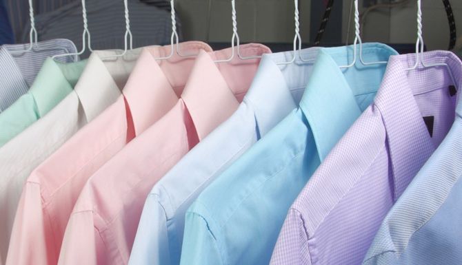 Dry cleaned shirts