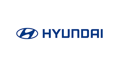 Hyundai logo: a blue oval with a stylized 