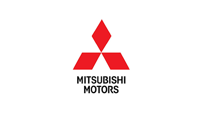 Mitsubishi Motors logo: Three red diamonds atop a white background with 