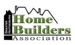 Logo for the Greater Hattiesburg Home Builders Association: green text on white, with a black house outline and rooftop silhouette.