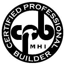 Certified Professional Builder logo with a hammer and the initials 