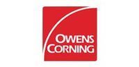 Owens Corning logo: red square with a white arc, white text