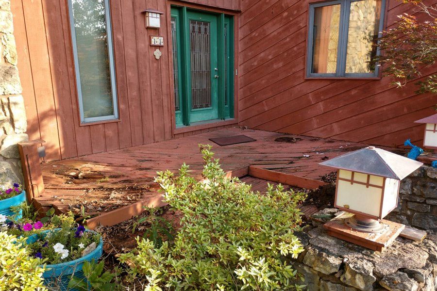 before deck renovation