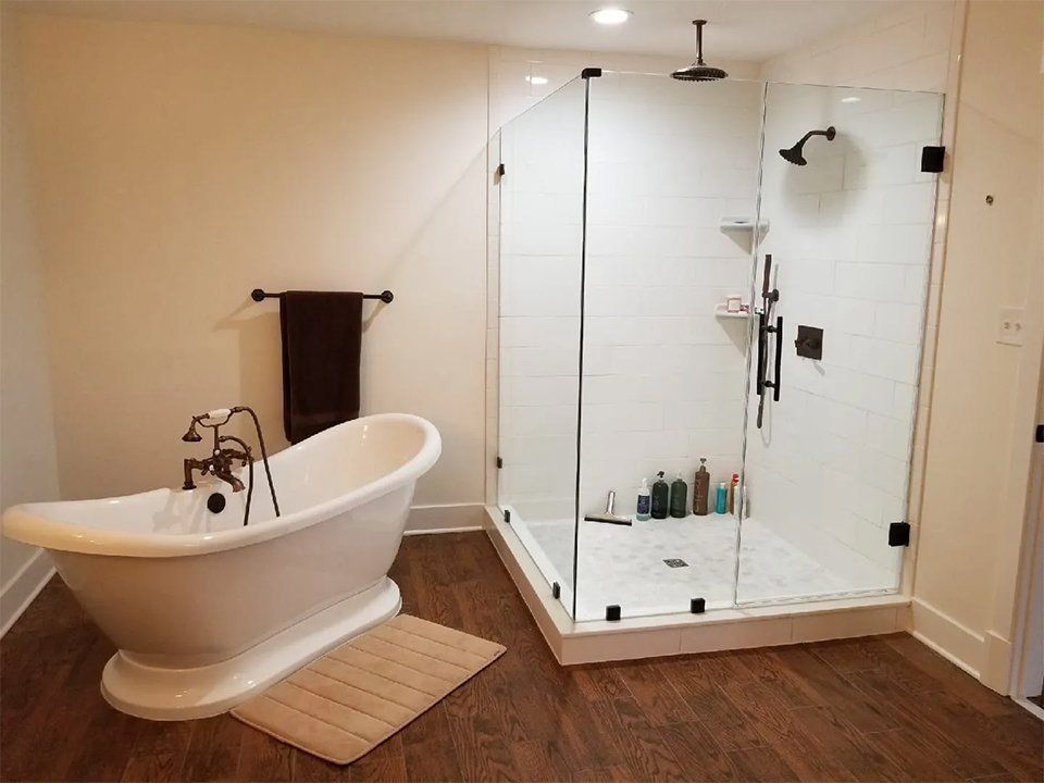 Shower glass enclosure