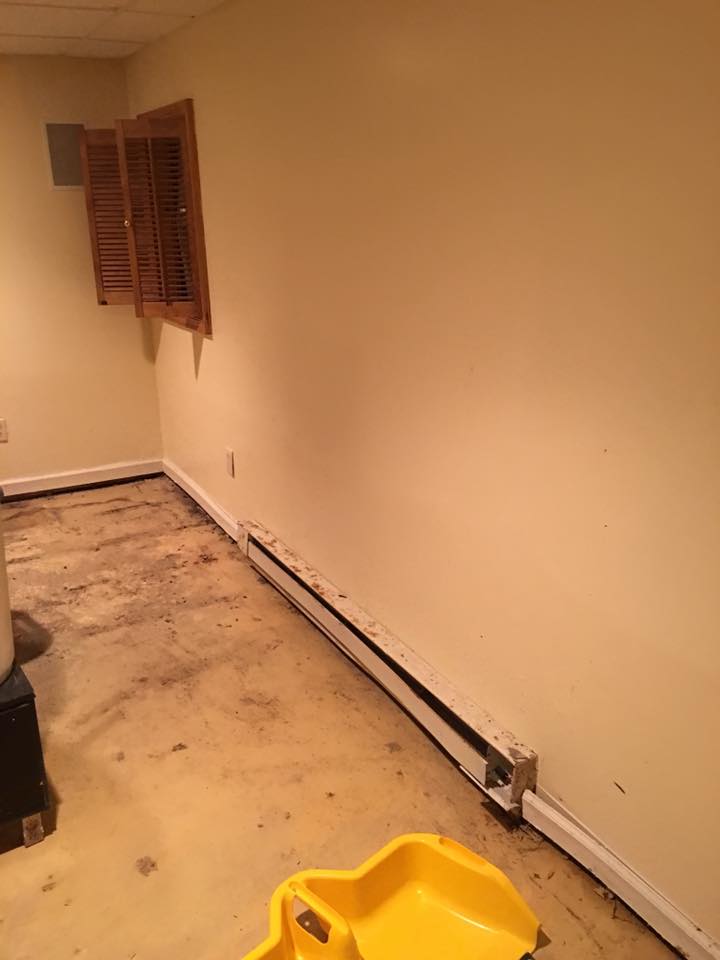 There is a yellow toy in the middle of the room.