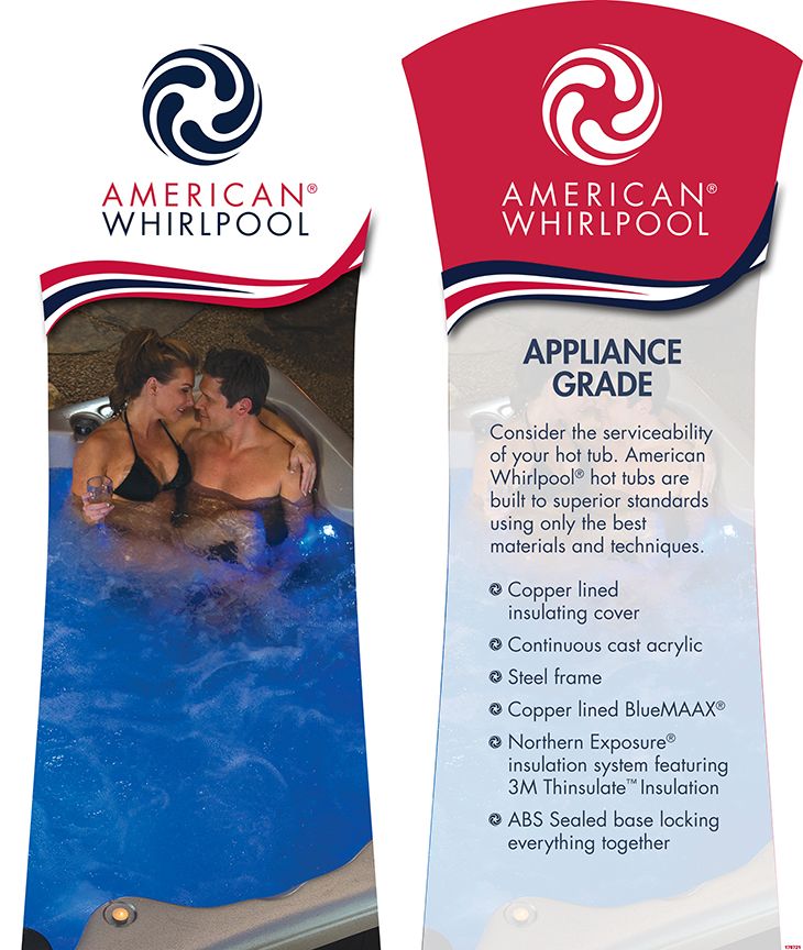 two people in a whirlpool talking about appliance grade
