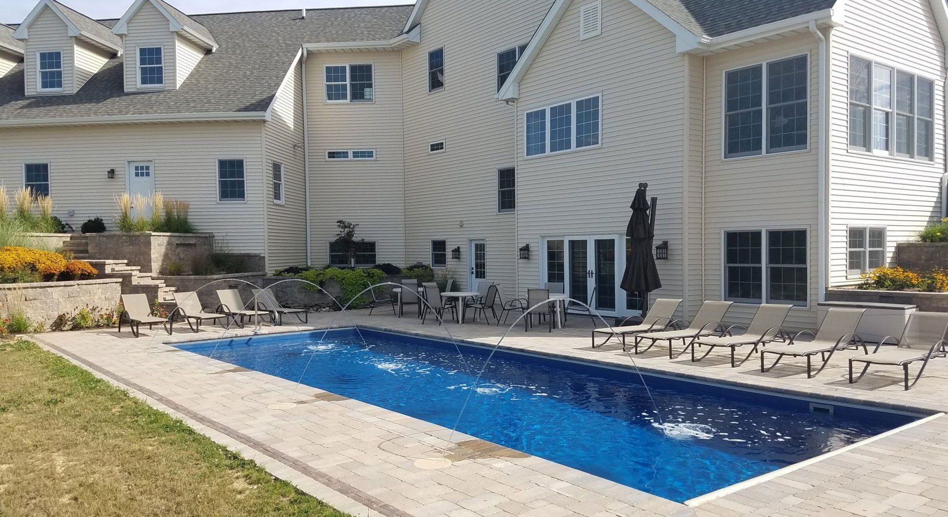 Long swimming pool