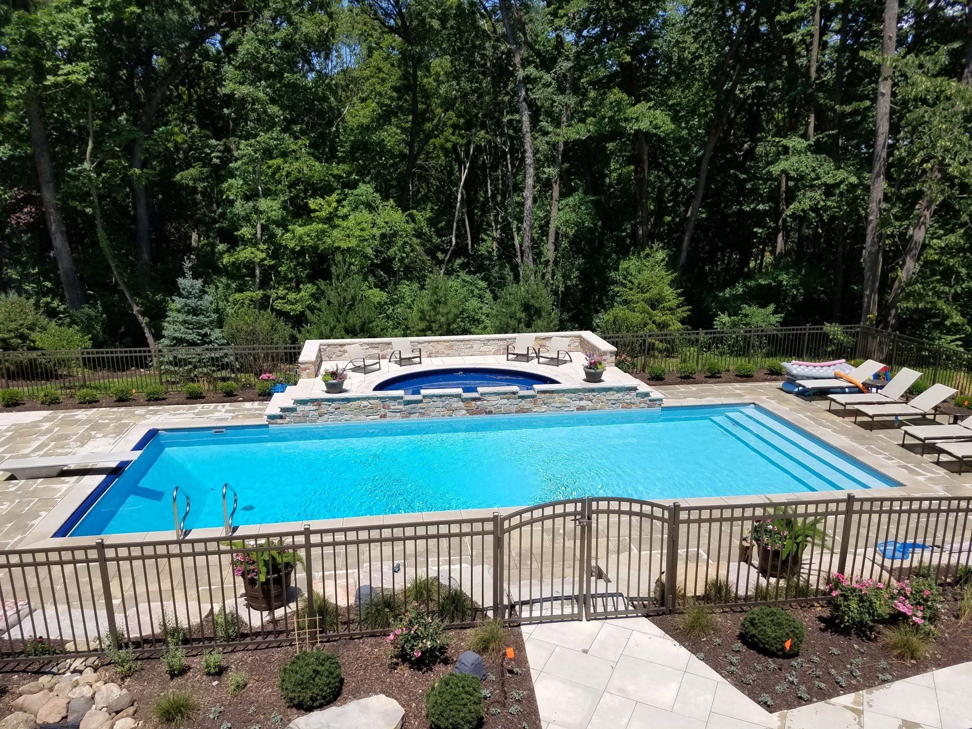 Long swimming pool