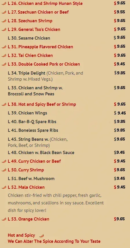 Lunch Specials