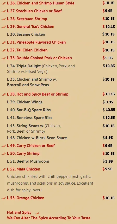 Lunch Specials