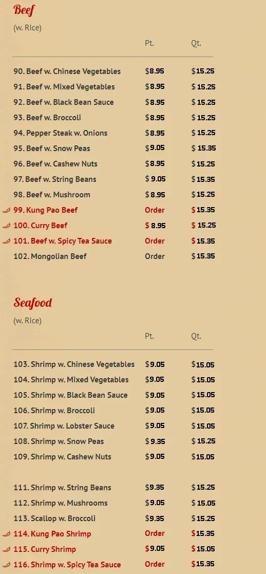 Beef & Seafood