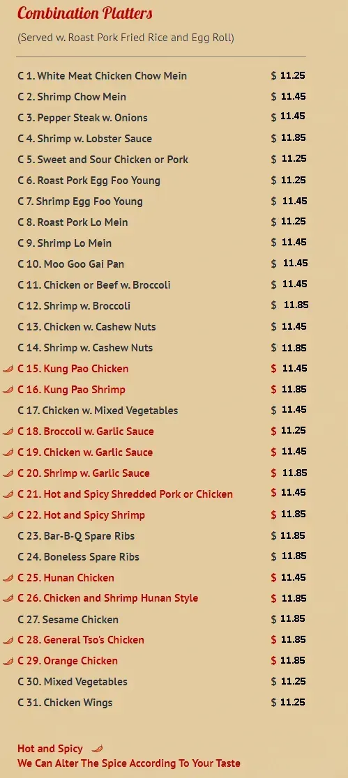 Combination Platters