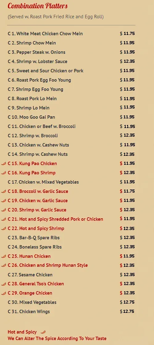 Combination Platters