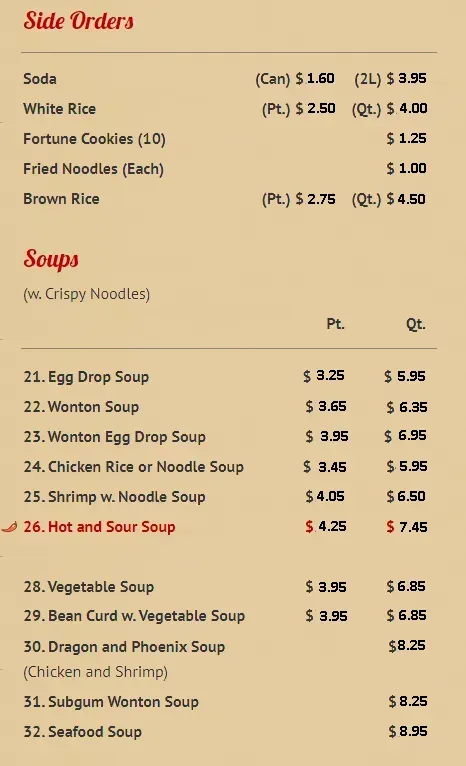Side Orders & Soups