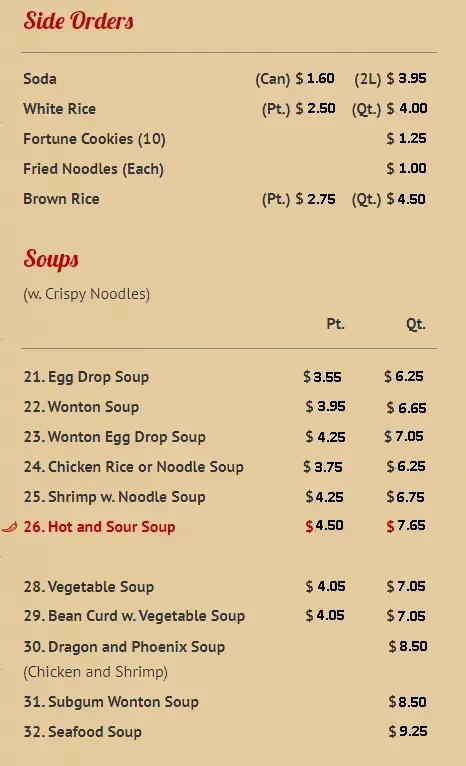 Side Orders & Soups