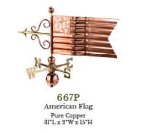 American flag weather vane