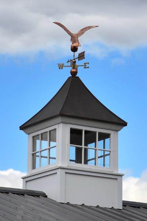 Concave Roof - Square Window with Weather Vane