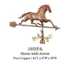 horse with arrow weather vane