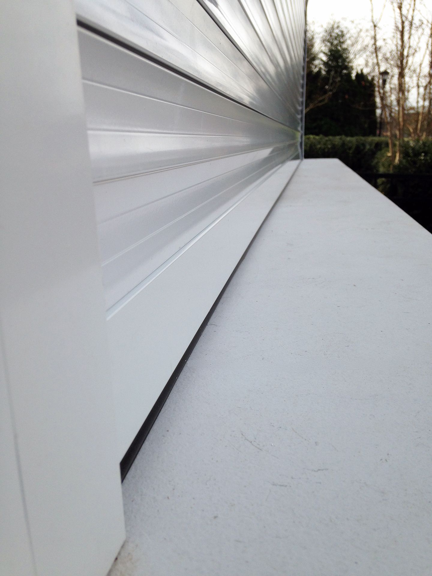 Close-up of a storm shutter