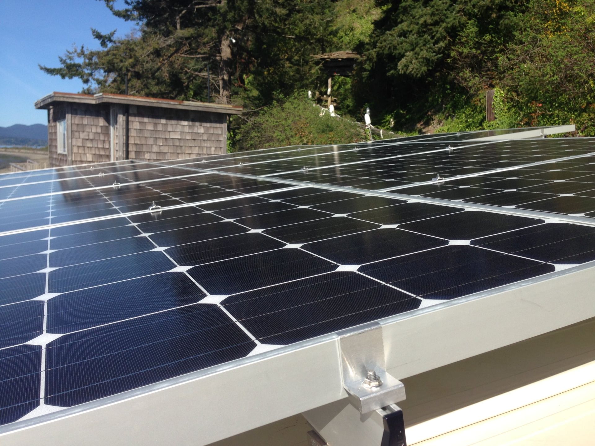 a bunch of solar panels