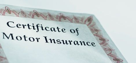 Certificate of motor insurance