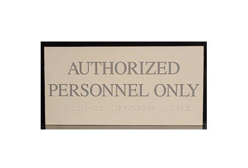 ADA and Braille Signs