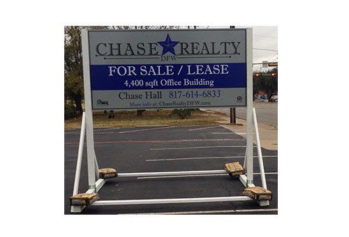 Commercial Real Estate Sign with Custom Skid