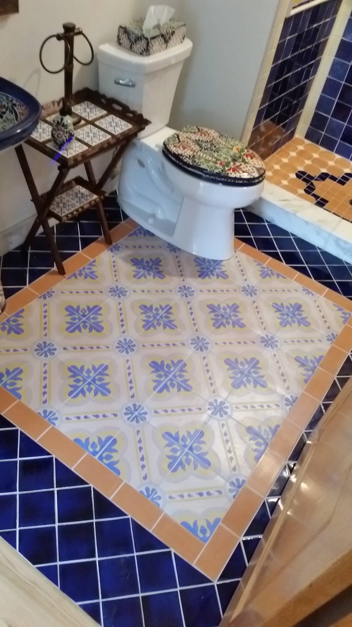 Colorful flooring tiles