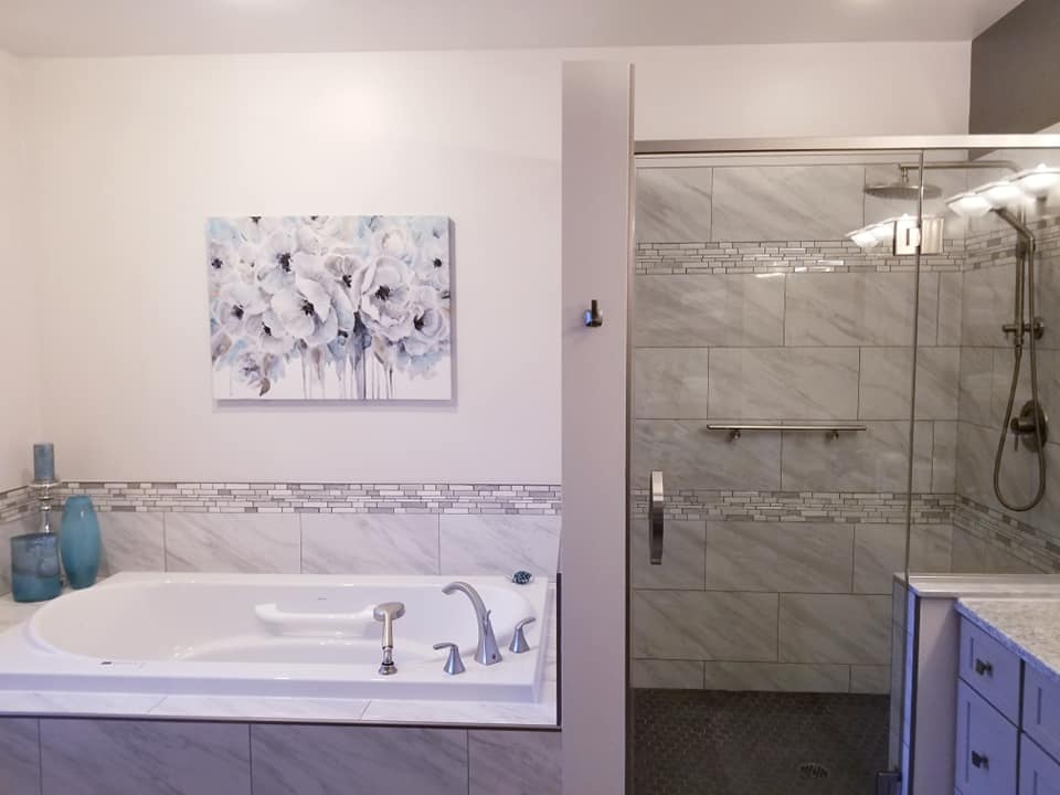 Stylish bathroom walls