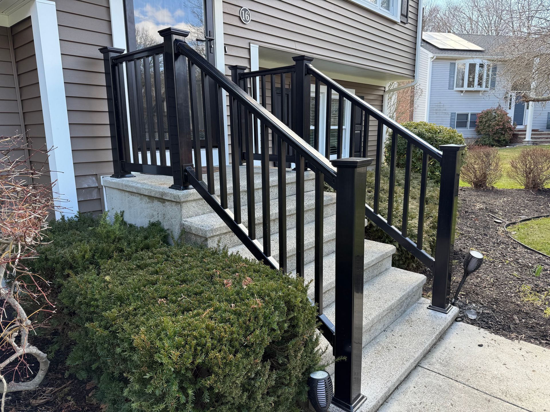 Black Step Railing 