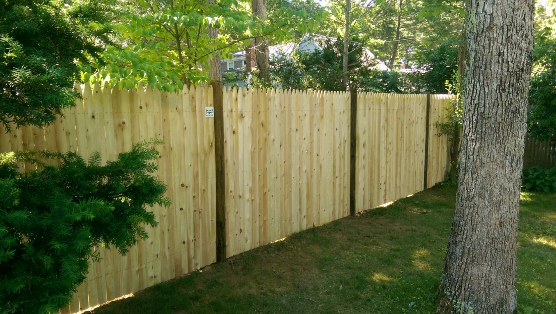 Stockade on round pressure treated