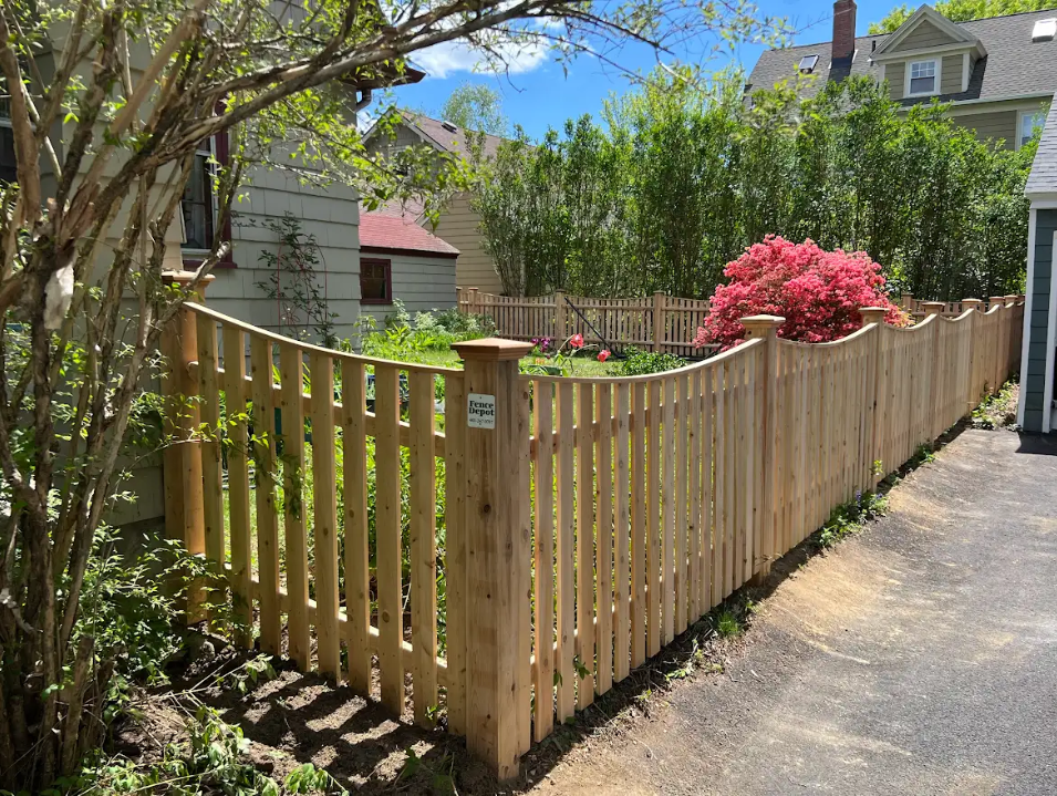 Spaced scalloped flat board on 5x5 cedar