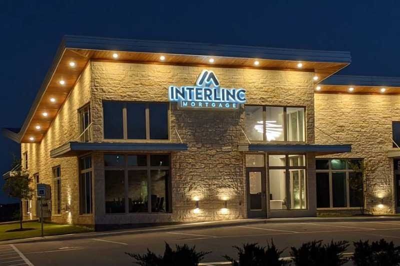 A building with a sign that says interling mortgage