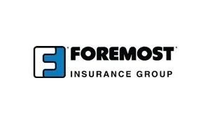 Logo for Foremost Insurance Group: Blue and white letter 