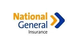National General Insurance logo with orange and blue text and an arrow symbol.