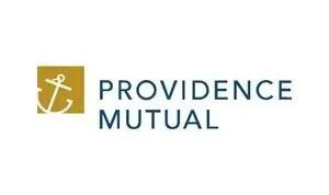 Providence Mutual logo: gold anchor inside gold square, text 