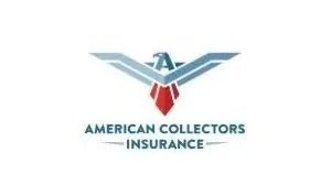 Logo for American Collectors Insurance: Eagle with outstretched wings, blue and red accents.