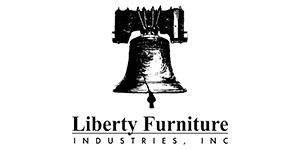 Liberty Furniture Industries, Inc. logo features the Liberty Bell. Below it is the company name and 