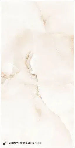 Light beige marble tile texture with soft, flowing brown veining and a smooth, polished surface.