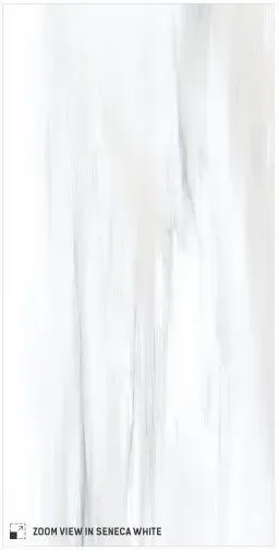 Vertical slab of white marble with subtle, faint gray linear veining.