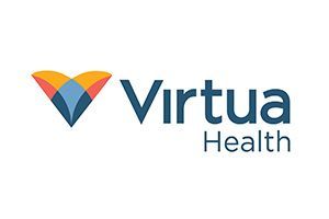 Virtua Health logo with multicolored abstract heart and blue text on white background