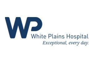 White Plains Hospital logo with blue “WP” and the tagline “Exceptional, every day.”