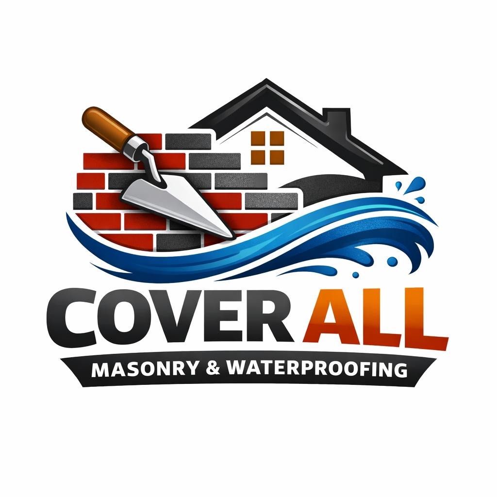 BrickGuard Masonry & Restoration, black text over red.