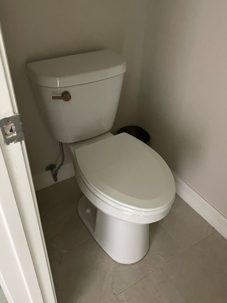 A white toilet