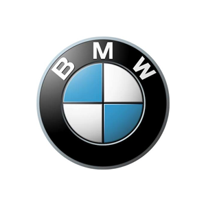 BMW logo with black ring and blue-and-white quartered center