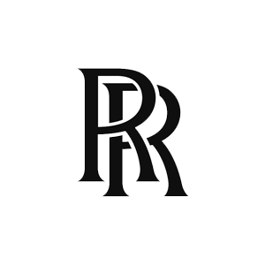 Black stylized RR monogram logo on a white background